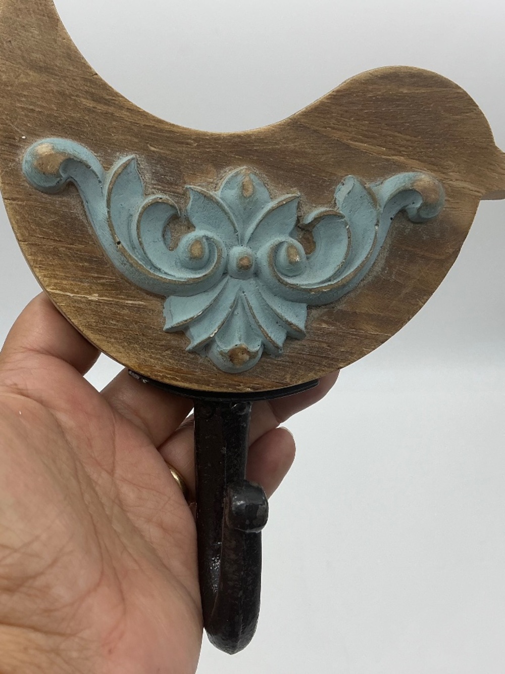 Wooden Wall Hook Bird Design